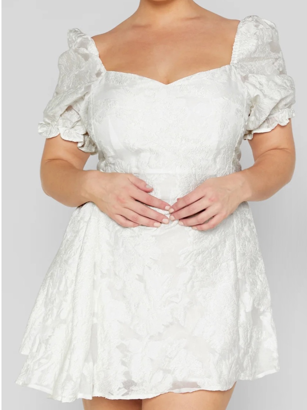 SHOWPO Brailey Mini Dress - Puff Sleeve Fit and Flare Dress